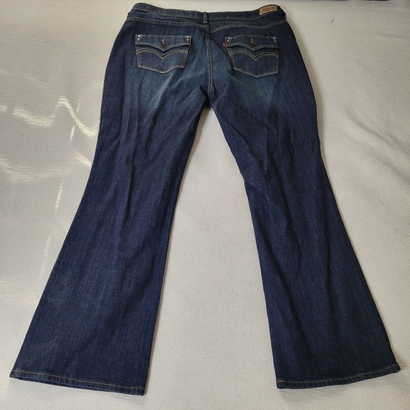 Levis Jeans Perfect Waist 525 Bootcut Womens Sz 22 M Flap Pockets Dark Wash New - Picture 2 of 16